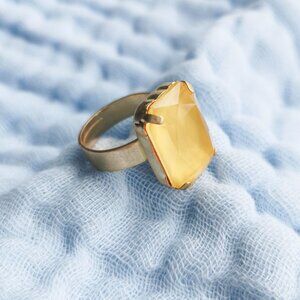 Roxanne Assoulin Bits Gold Yellow Stone Adjustable Ring